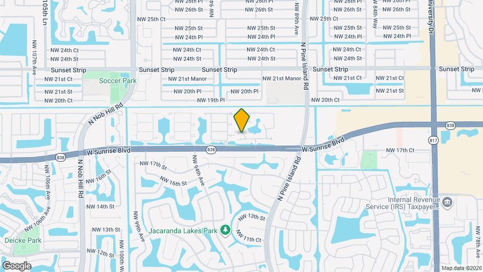 9295 W Sunrise Blvd Map and Location Details