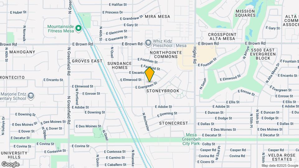 4906 E Evergreen St Map and Location Details