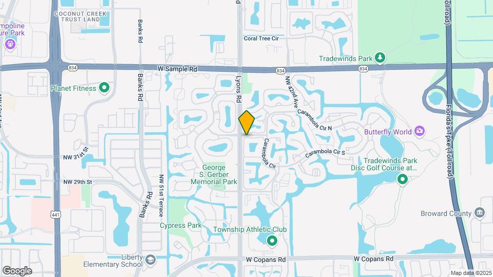 3395 Carambola Cir Map and Location Details