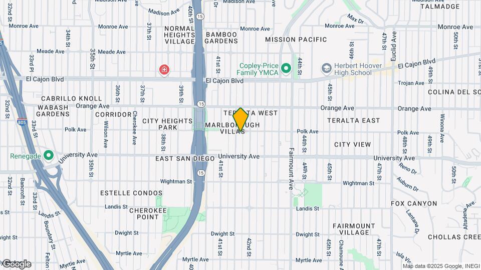 4085 Marlborough Ave Map and Location Details