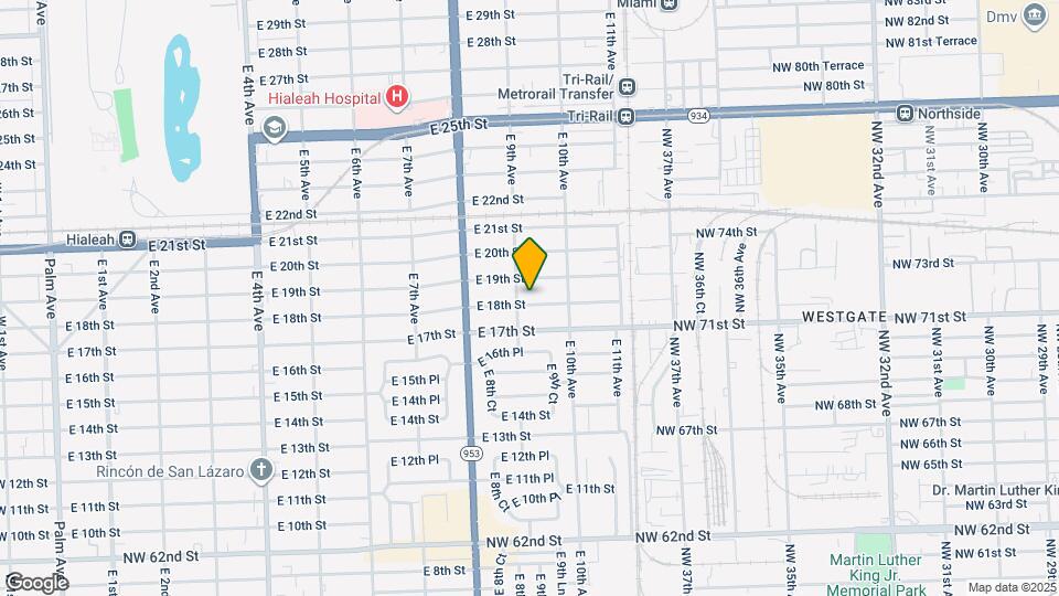 921 E 18th St Map and Location Details