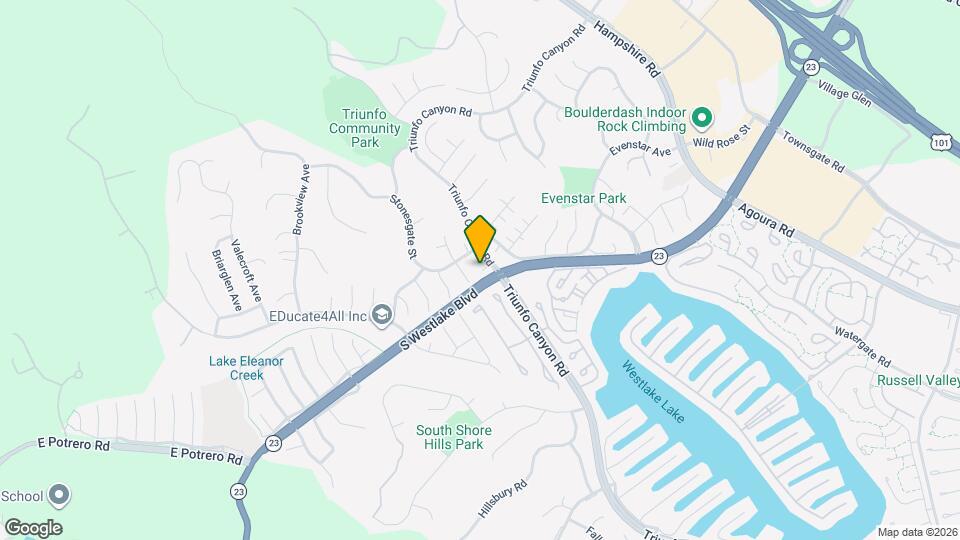 1165 Triunfo Canyon Rd Map and Location Details