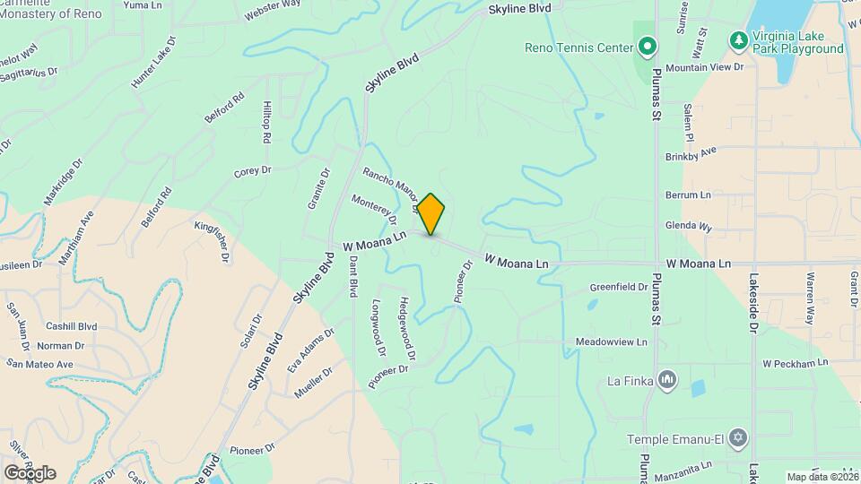 2570 W Moana Ln Map and Location Details