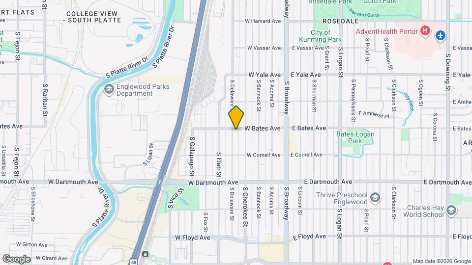 2910 S Delaware St Map and Location Details