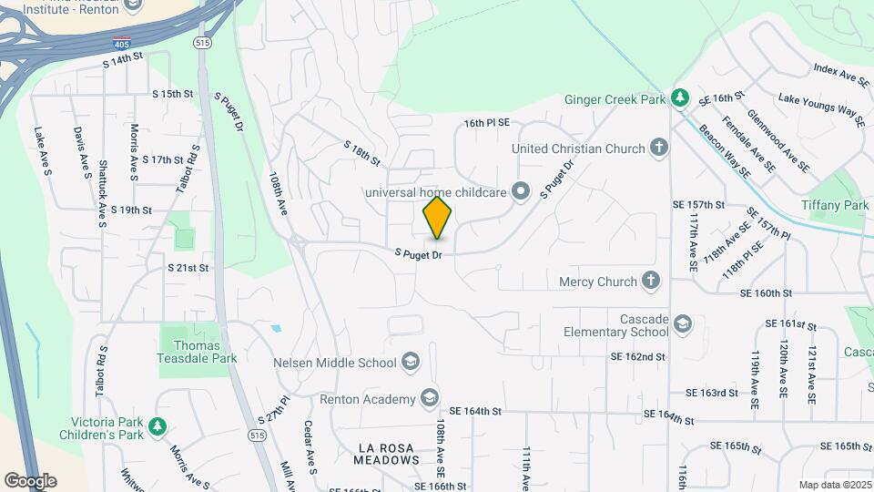 1516 S Puget Dr Map and Location Details