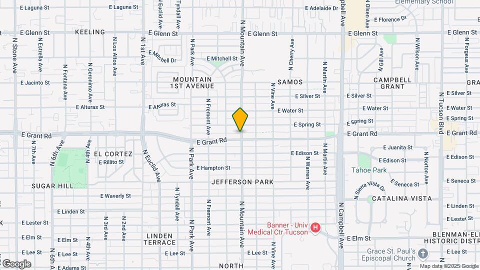 1243 E Grant Rd Map and Location Details
