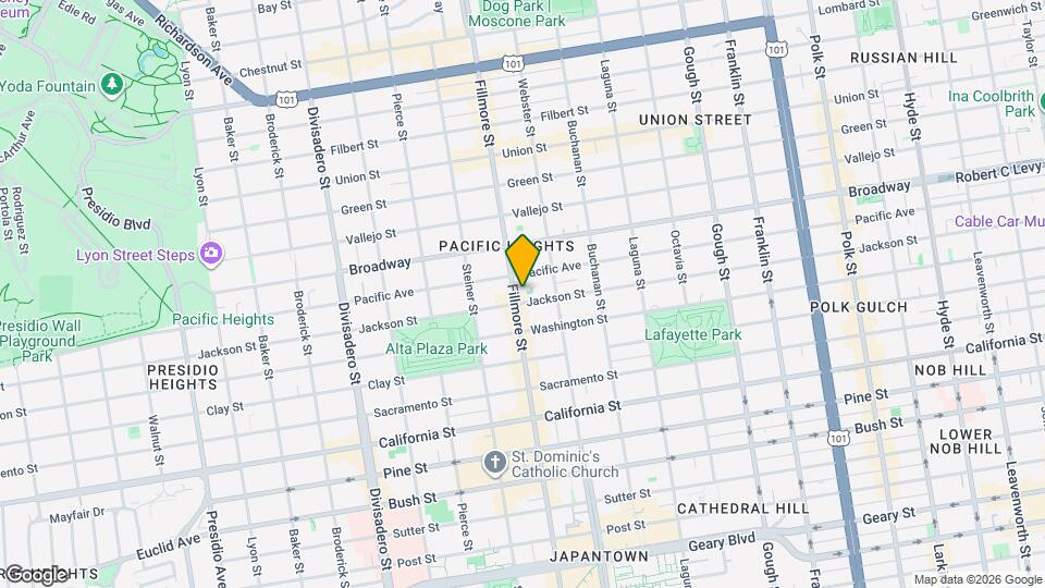 2512 Fillmore St Map and Location Details