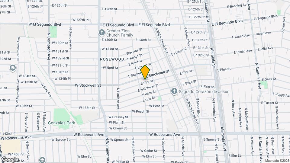 2123 E Piru St Mapa y Detalles de la Ubicación