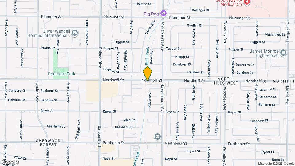 16656 Nordhoff St Map and Location Details