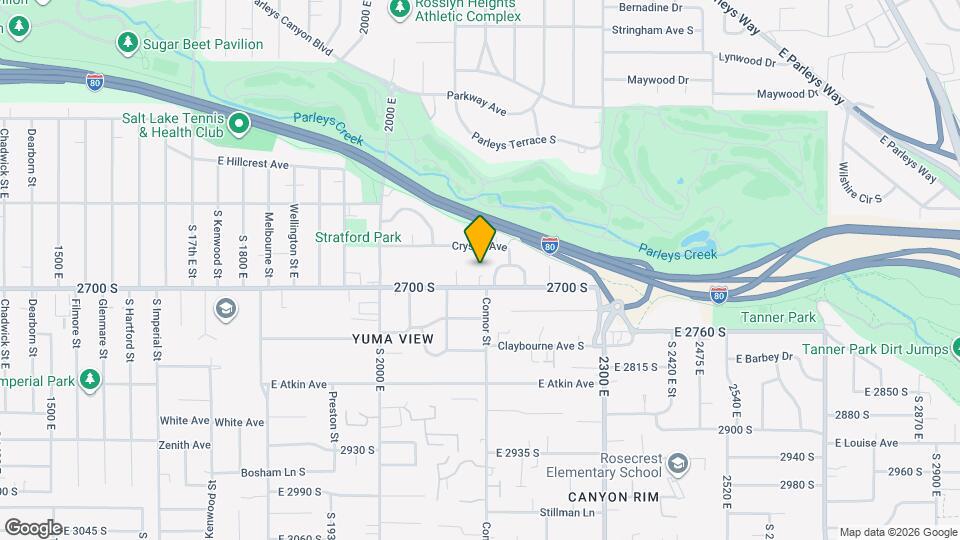 2139 E 2700 S, Unit Unit 1 Map and Location Details