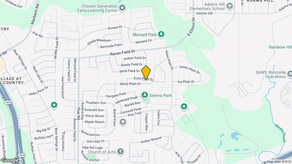 9923 Misty Plain Dr Map and Location Details