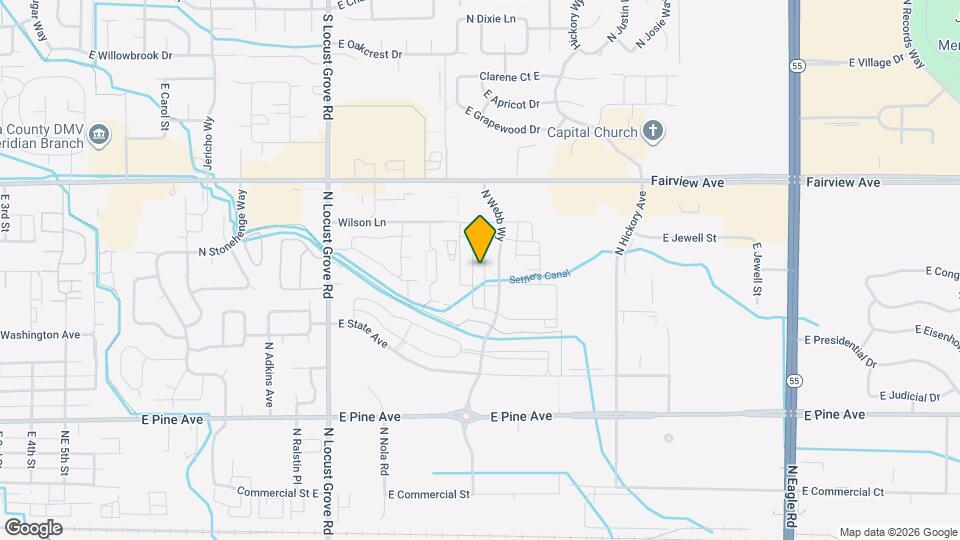 1334 N Meadowglen Ave Map and Location Details