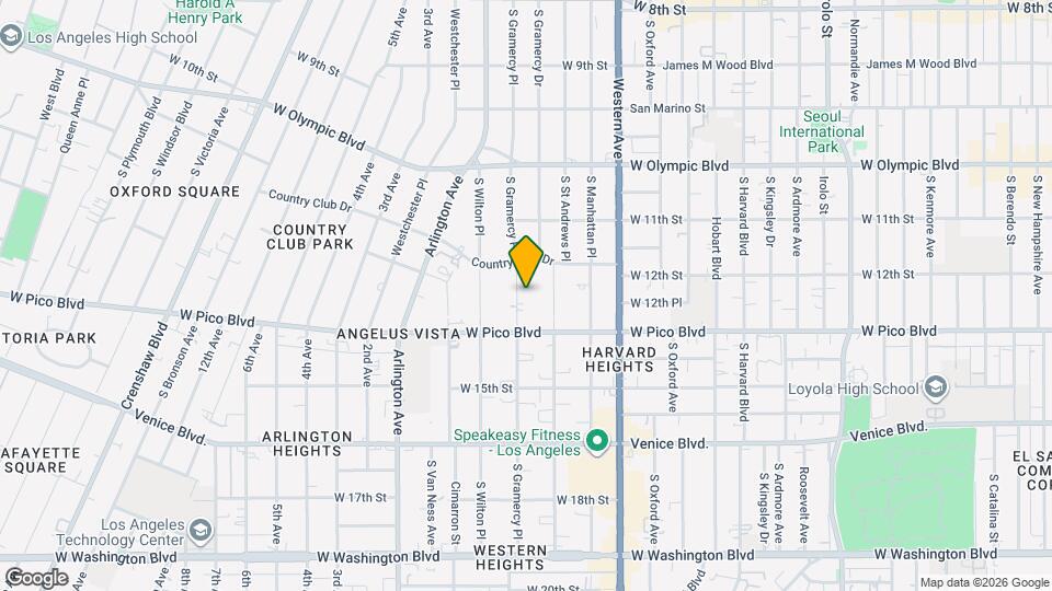 1224 S Gramercy Pl Map and Location Details