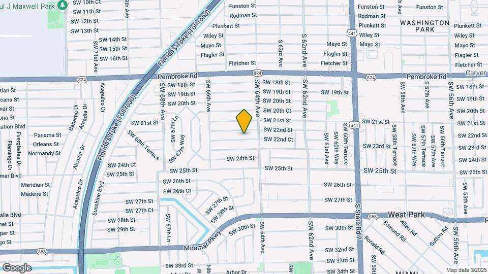 6425 SW 22nd Ct Map and Location Details