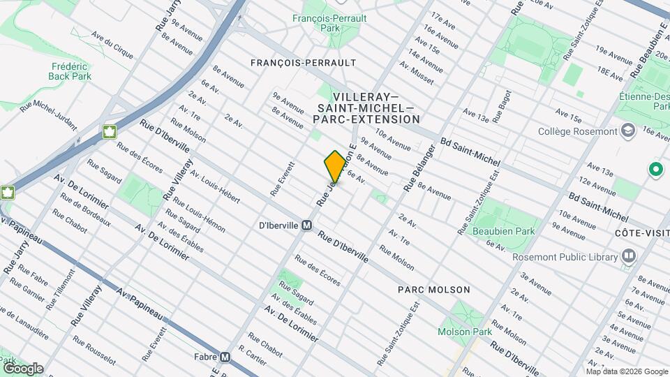 2610 Jean-Talon Rue E Map and Location Details