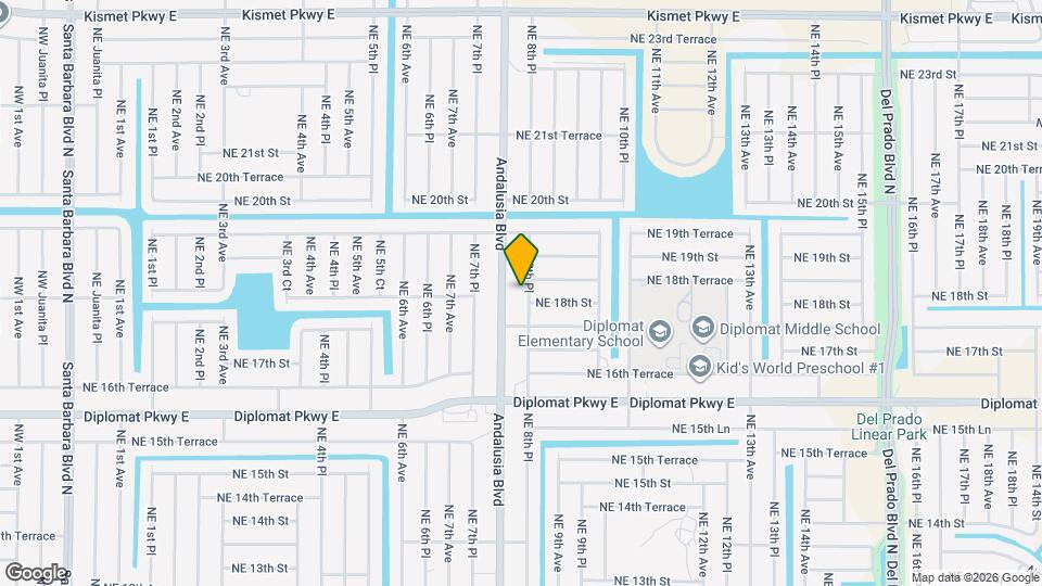 1808 NE 8th Pl Map and Location Details