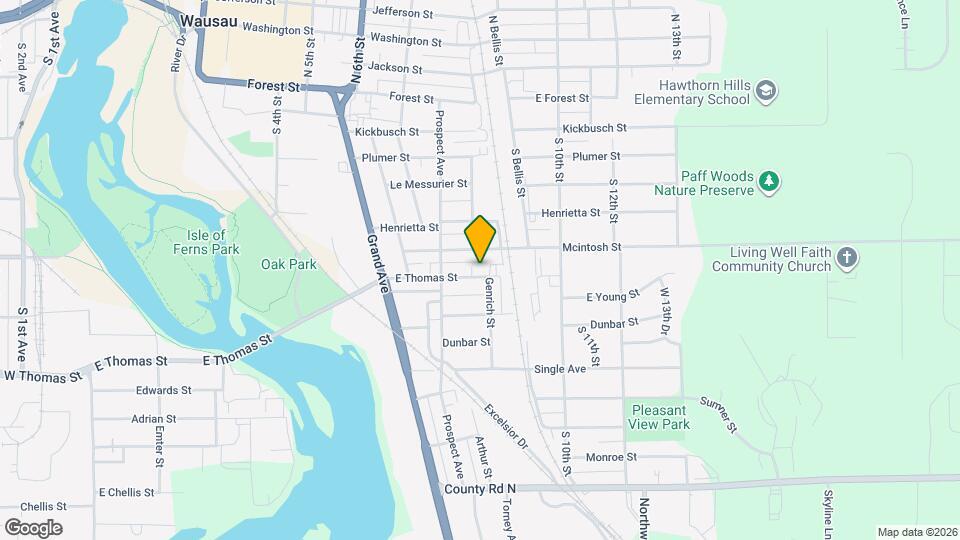 828 E Thomas St Map and Location Details