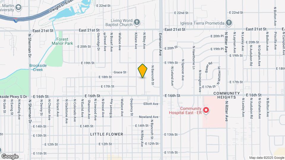 1734 N Riley Ave Map and Location Details