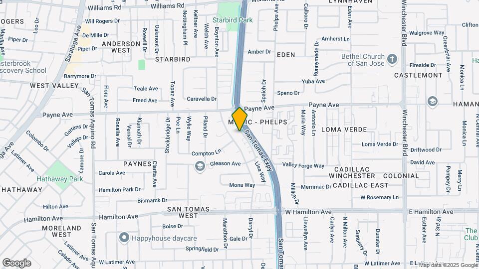 1363 San Tomas Aquino Pky Map and Location Details