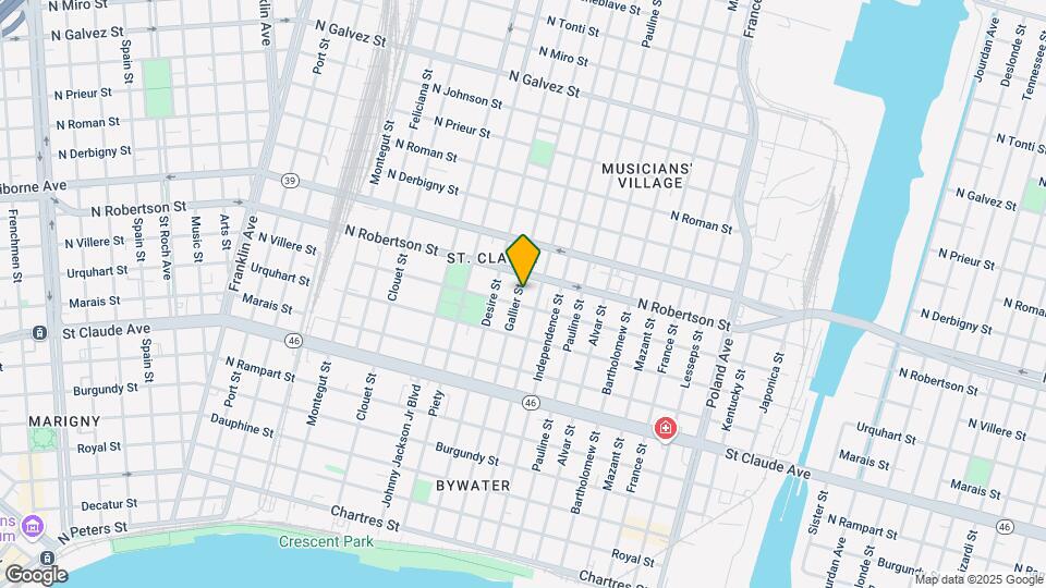 1413 Gallier St Map and Location Details