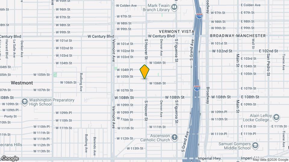 10515 S Hoover St Map and Location Details