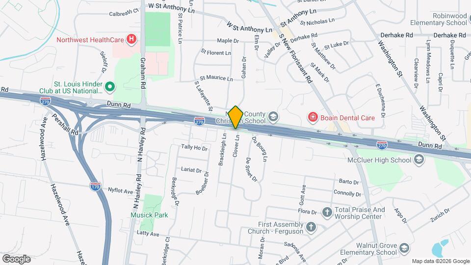 1595 Clover Ln Map and Location Details