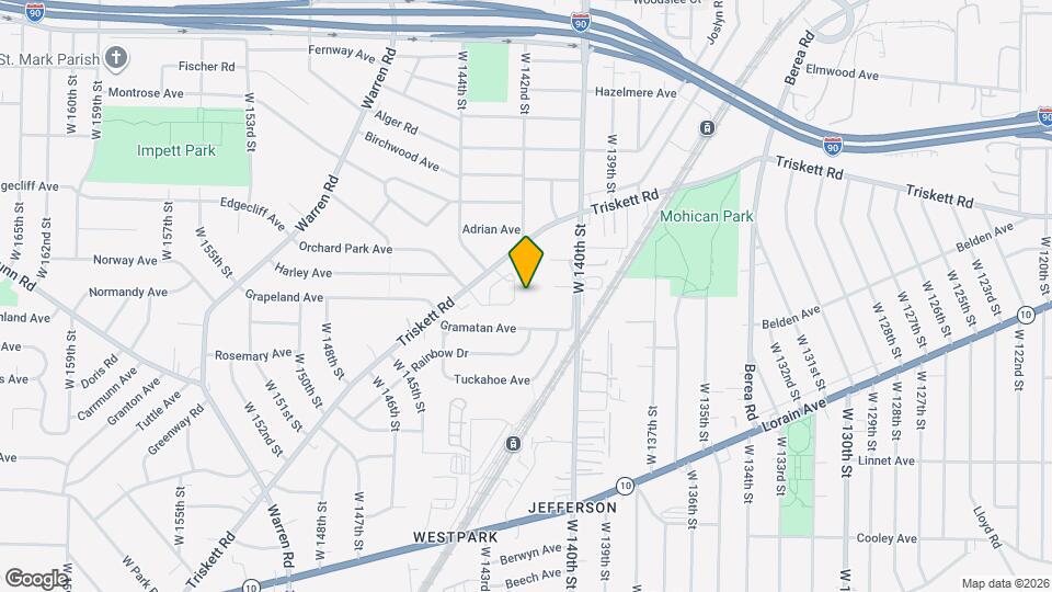 14233 Triskett Rd Map and Location Details