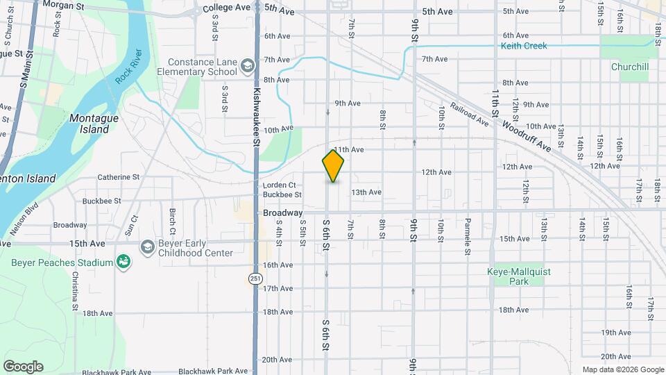 1322 S 6th St Map and Location Details