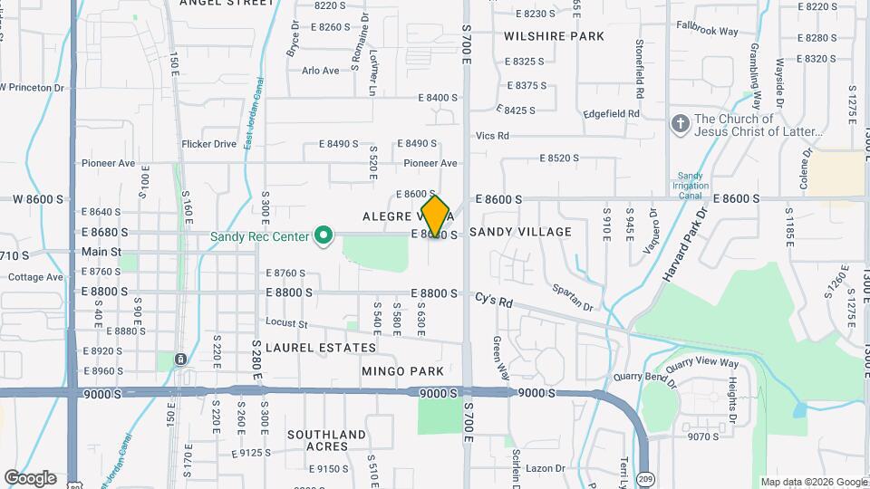 8707 S 620 E Mapa y Detalles de la Ubicación