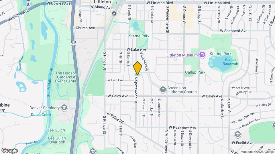 6178 S Spotswood St Map and Location Details