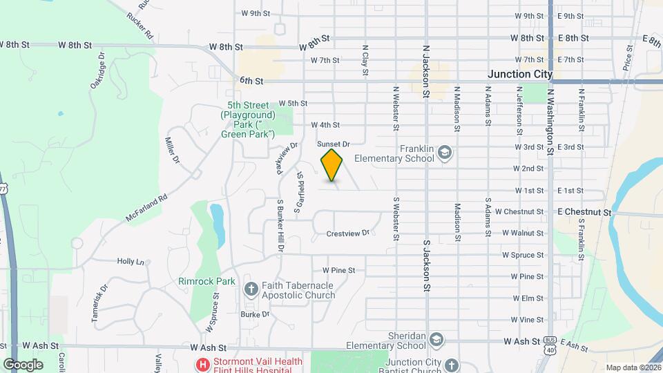 740 W 1st St Map and Location Details