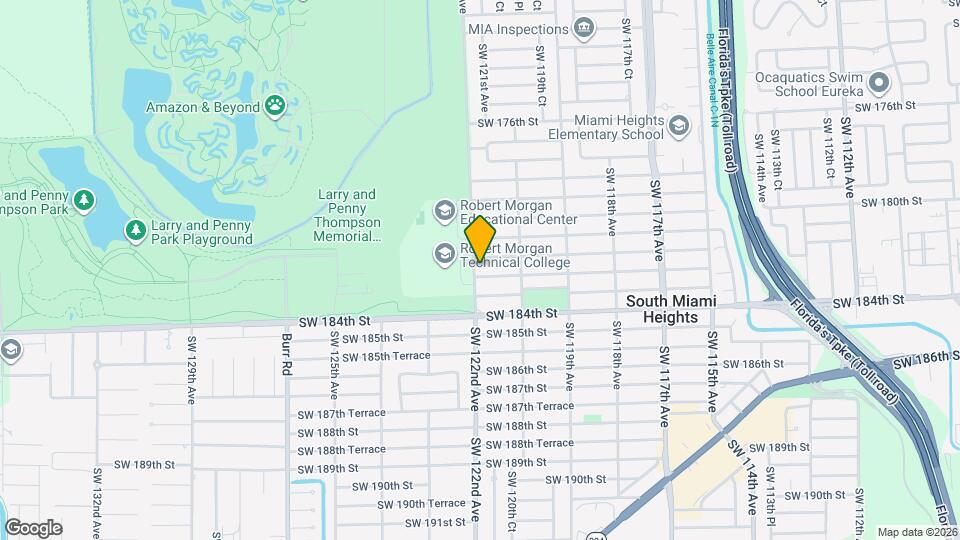 12135 SW 182nd Terrace Map and Location Details