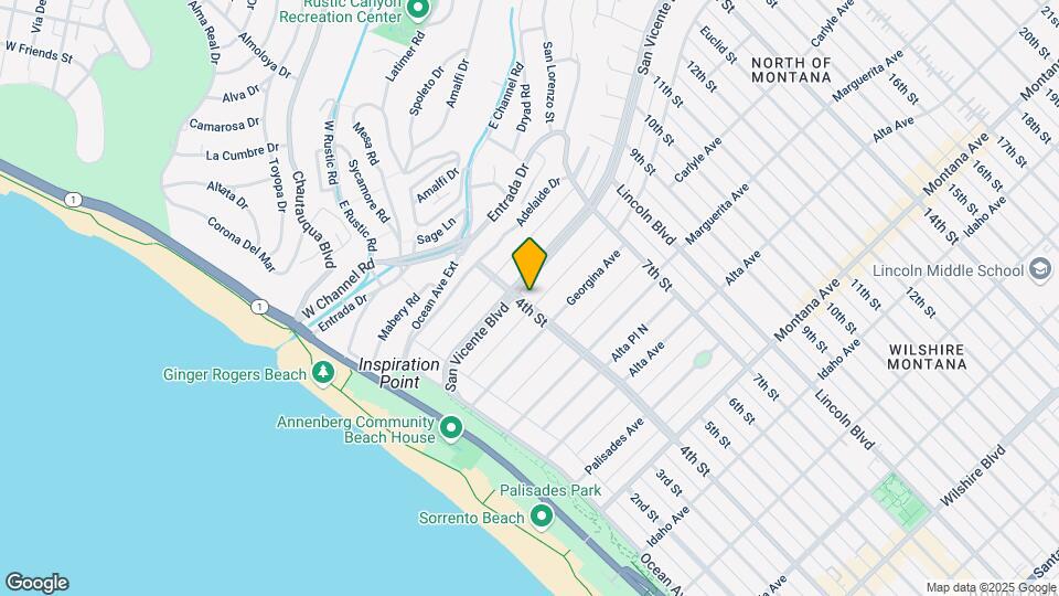 404 San Vicente Blvd Map and Location Details