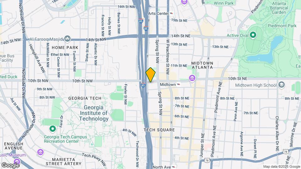 100 Midtown Mapa y Detalles de la Ubicación