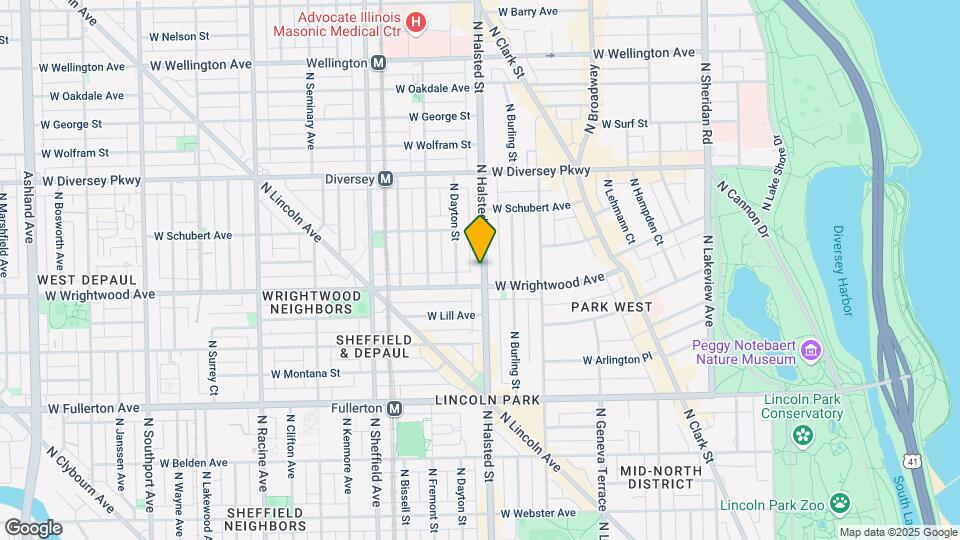 2618 N Halsted St Mapa y Detalles de la Ubicación