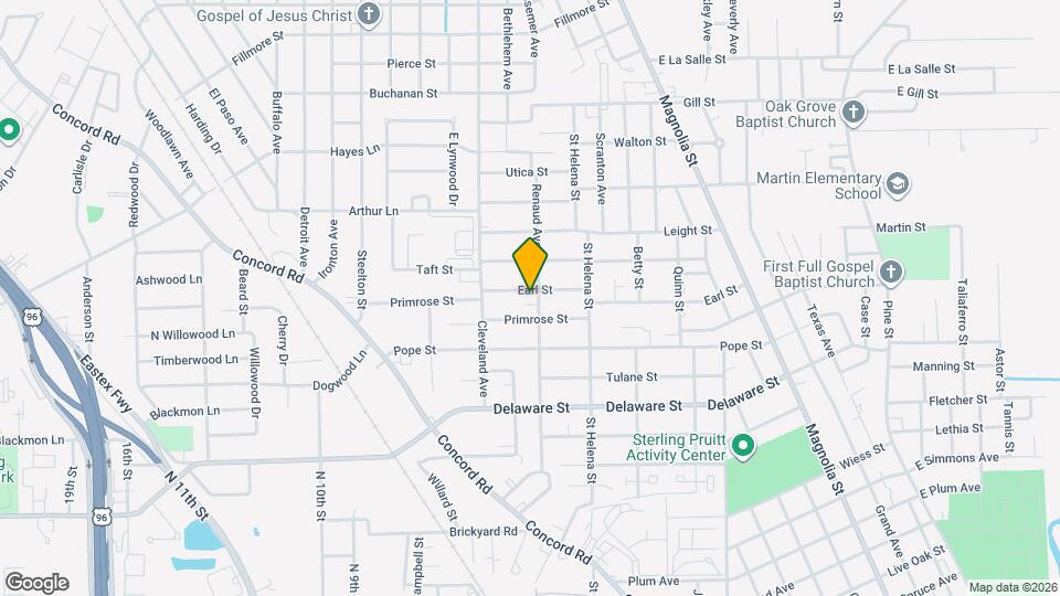 2125 Earl St Map and Location Details