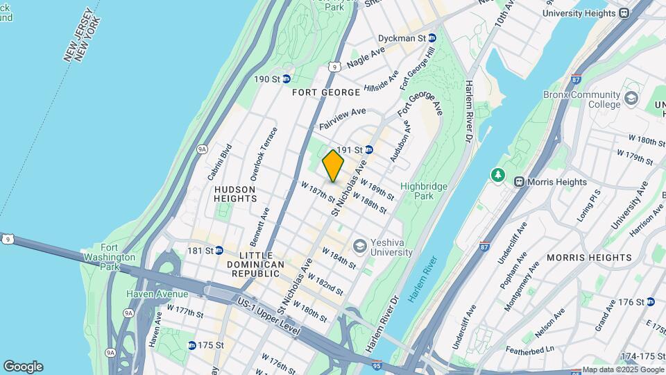 612 West 188th Street Map and Location Details