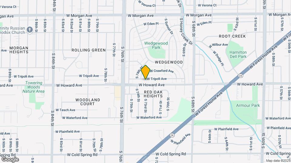 7301 W Tripoli Ave Map and Location Details