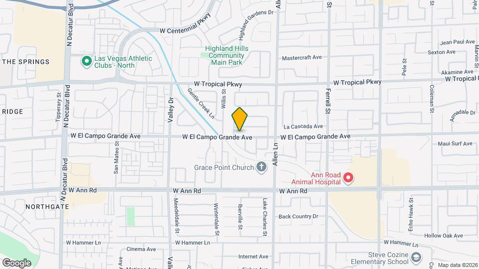 3902 W El Campo Grande Ave Mapa y Detalles de la Ubicación