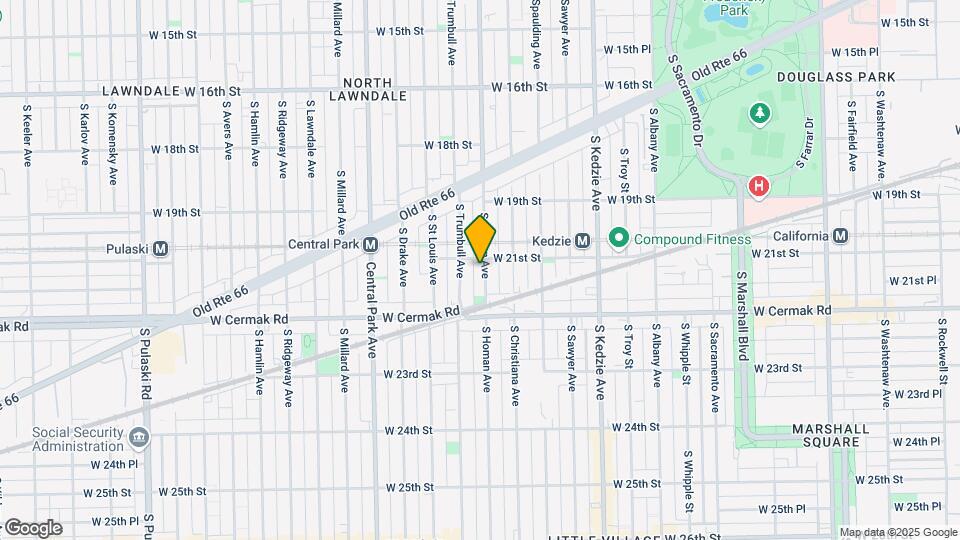 2108 S Homan Ave Map and Location Details