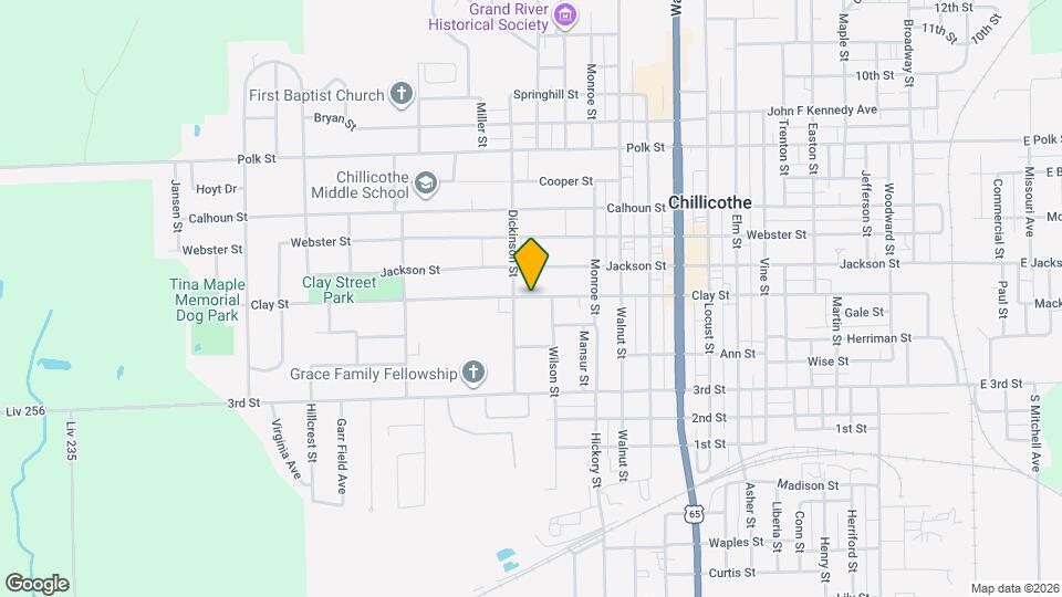 1310 Clay St Map and Location Details