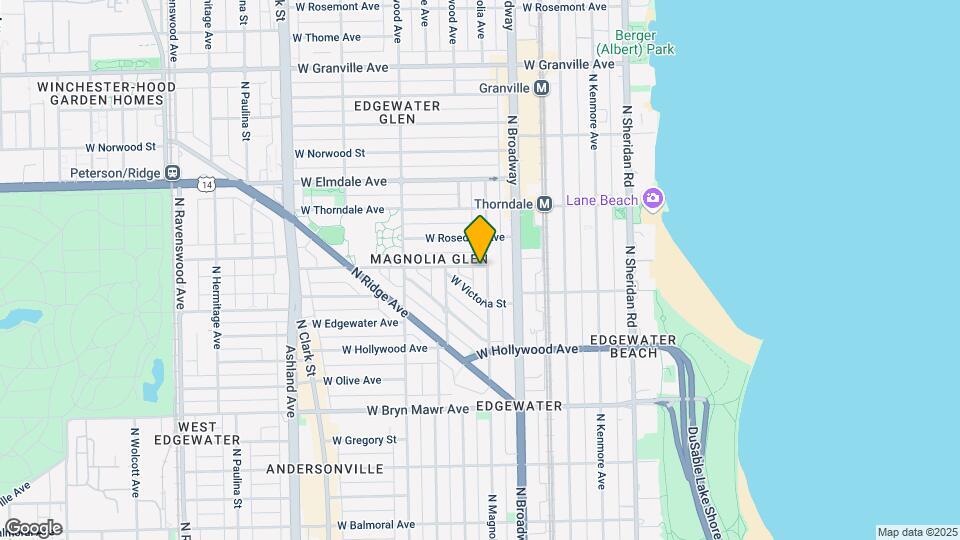 1237-1243 W Ardmore Ave Mapa y Detalles de la Ubicación