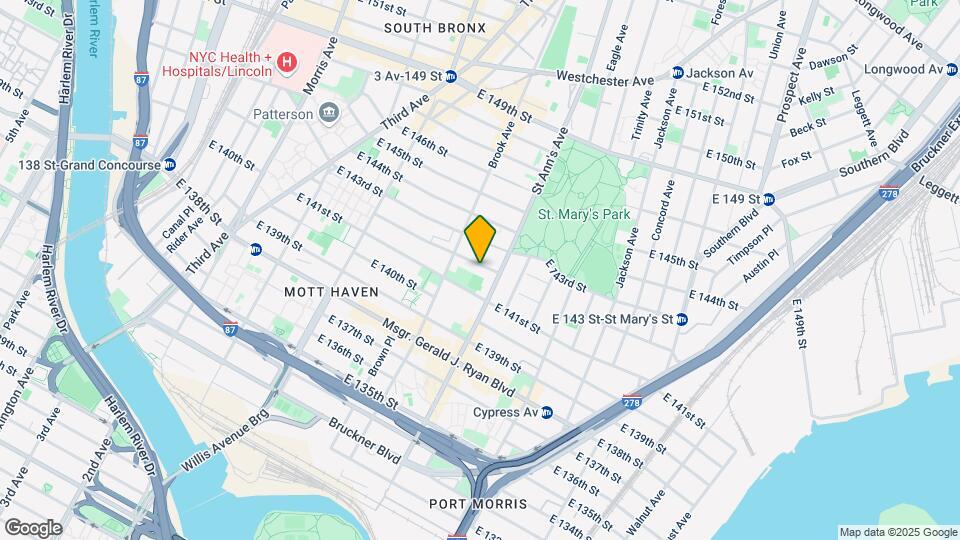 536 E 142nd St Map and Location Details
