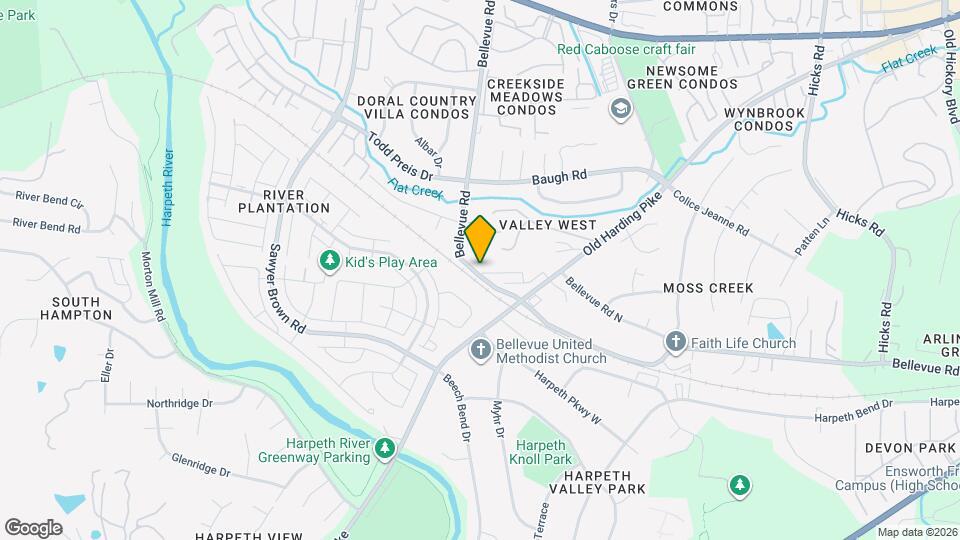 738 Bellevue Rd Map and Location Details