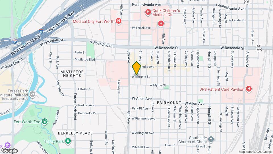 1401 Hurley Ave Map and Location Details