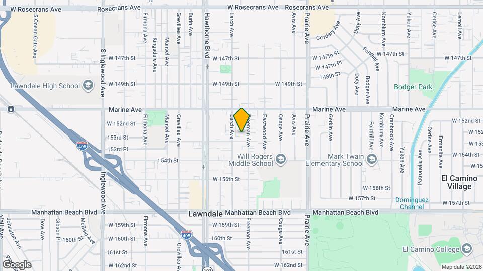 15227 Freeman Ave Mapa y Detalles de la Ubicación