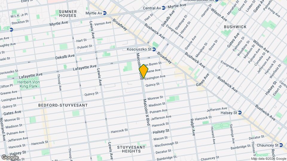 105 Malcolm X Blvd Map and Location Details