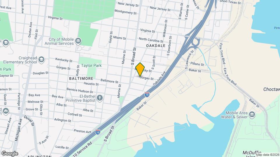 811 Gorgas St Map and Location Details