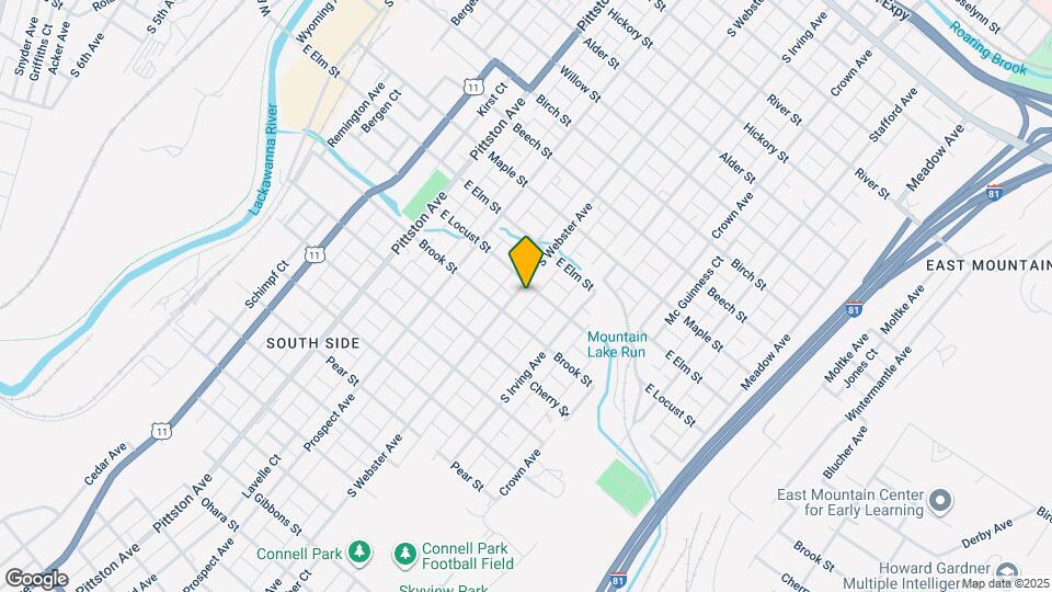 1207 S Webster Ave Map and Location Details