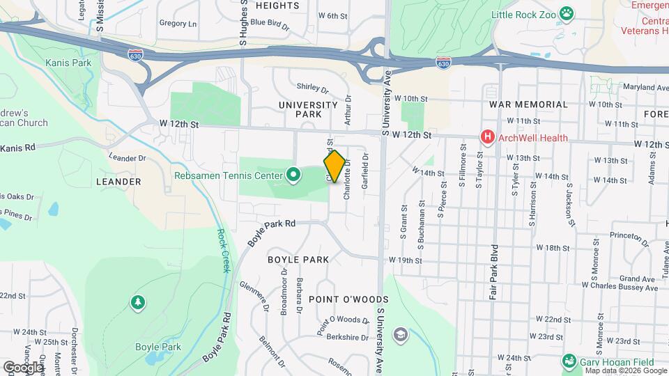 1511 S Cleveland St Map and Location Details